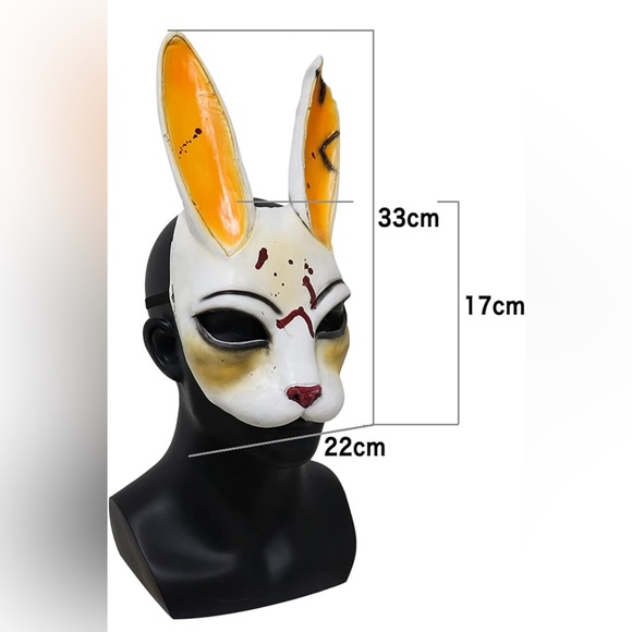 The Huntress Dead by Daylight Bunny Latex Mask Halloween costume prop - Picture 2 of 4